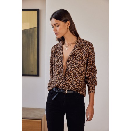 George leopard print shirt la colonne vertébrale