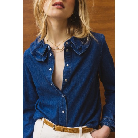 Blue midi Belkis shirt Toutes les collections ici