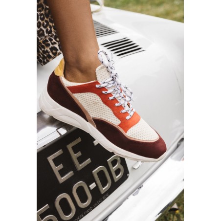 Persienne burgundy and yellow sneakers meilleur choix