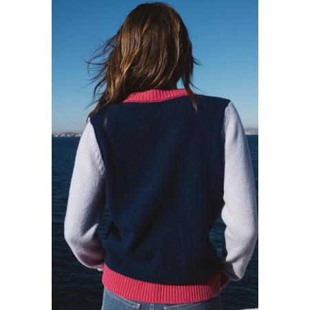 Blue, green and pink Fontaine cardigan l'achat 