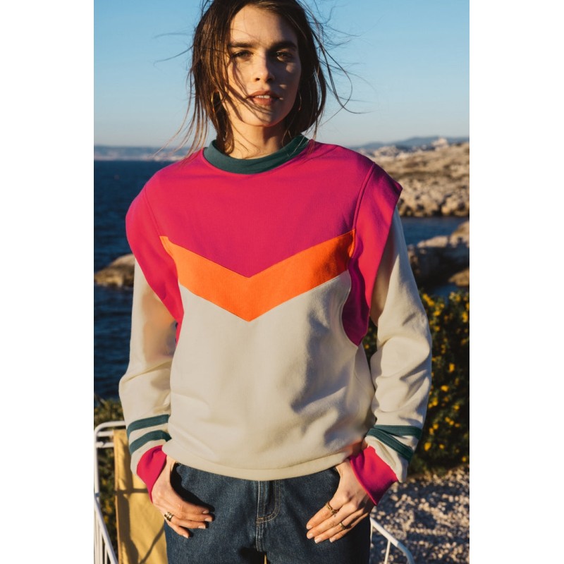 Fabulous pink and orange sweatshirt outlet