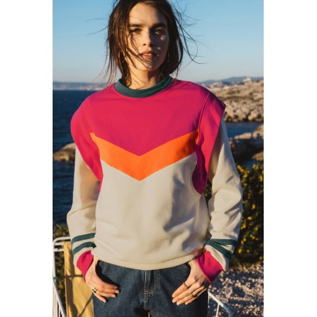 Fabulous pink and orange sweatshirt outlet