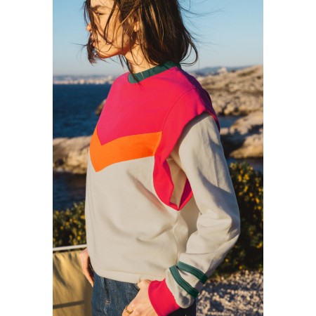 Fabulous pink and orange sweatshirt outlet