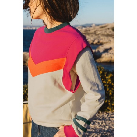 Fabulous pink and orange sweatshirt outlet