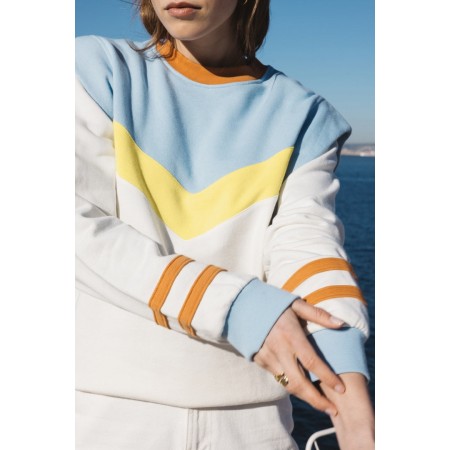 Fabulous blue and yellow sweatshirt de technologie