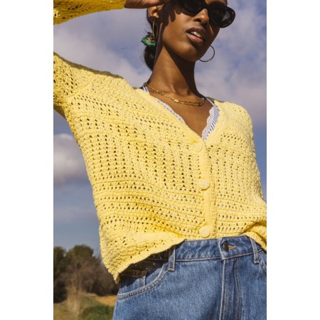 Yellow Izia cardigan Voir les baskets