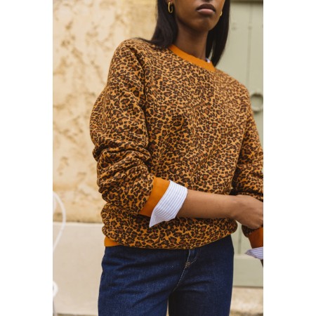 Camel leopard Ignace sweatshirt ouvre sa boutique