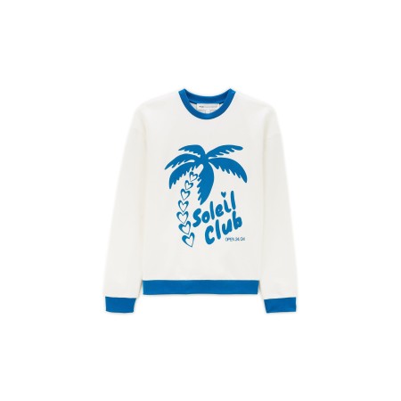 Sweat-shirt Harlow Soleil Club bleu et blanc hantent personnes