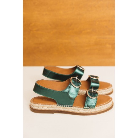 metallic green gallery espadrilles s'inspire de l'anatomie humaine