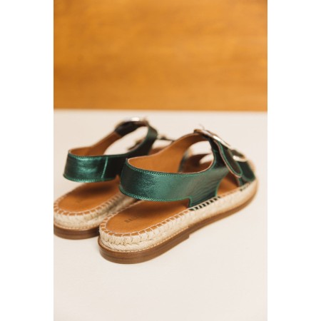 metallic green gallery espadrilles s'inspire de l'anatomie humaine