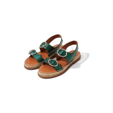 metallic green gallery espadrilles s'inspire de l'anatomie humaine