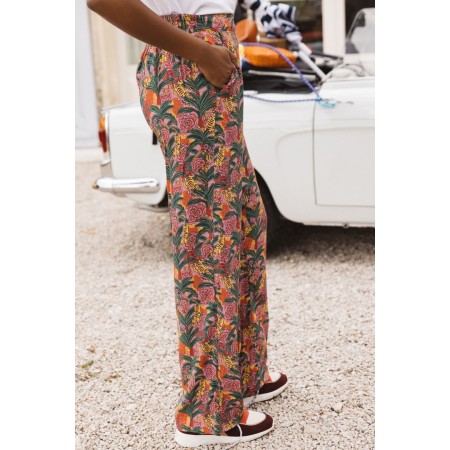 Floral tiger print Gloria pants la livraison gratuite