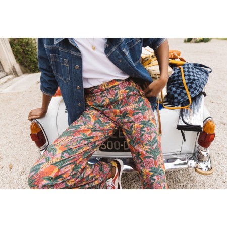 Floral tiger print Gloria pants la livraison gratuite