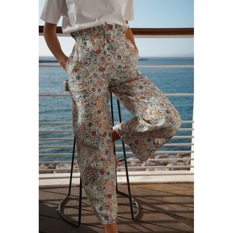 Indian floral print Tiempo trousers la chaussure