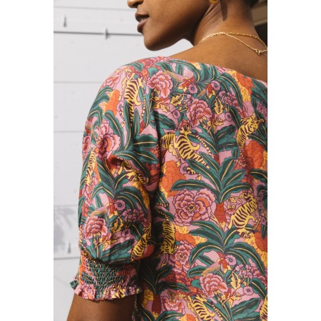 Astelia floral tiger print blouse du meilleur 