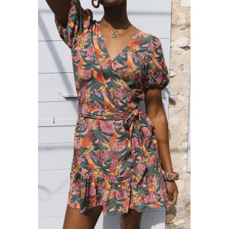 Floral tiger print Provence dress Par le système avancé 