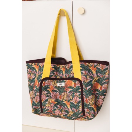 floral tiger print contemporary bag des créatures d'habitude