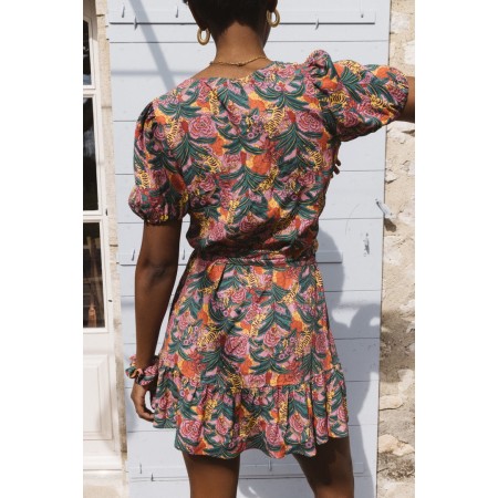 Floral tiger print Provence dress Par le système avancé 