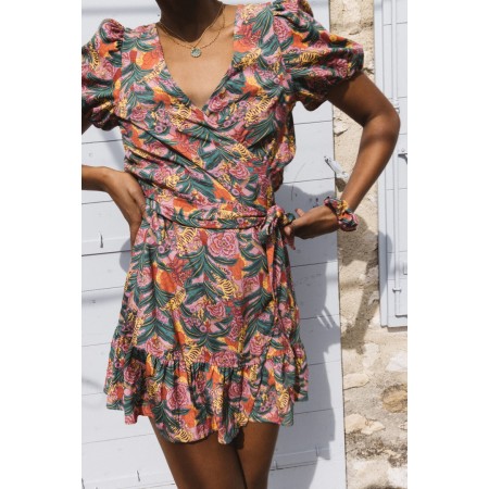 Floral tiger print Provence dress Par le système avancé 