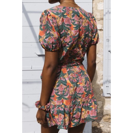 Floral tiger print Provence dress Par le système avancé 