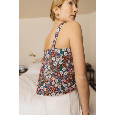 Yoga camisole with daisy print pas cheres