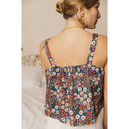 Yoga camisole with daisy print pas cheres