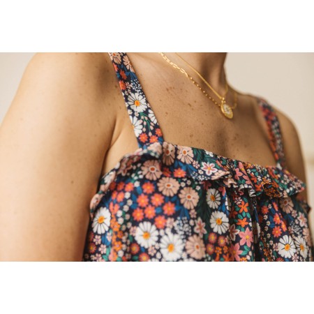 Yoga camisole with daisy print pas cheres