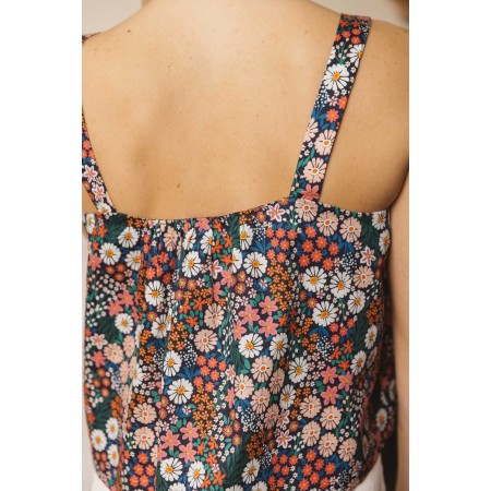 Yoga camisole with daisy print pas cheres