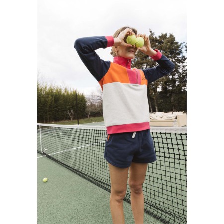 Navy, pink and orange Sensation shorts Livraison rapide