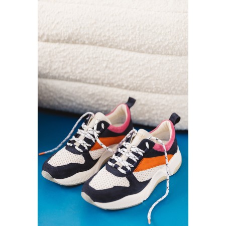 Navy and orange Fedor sneakers livraison et retour toujours gratuits