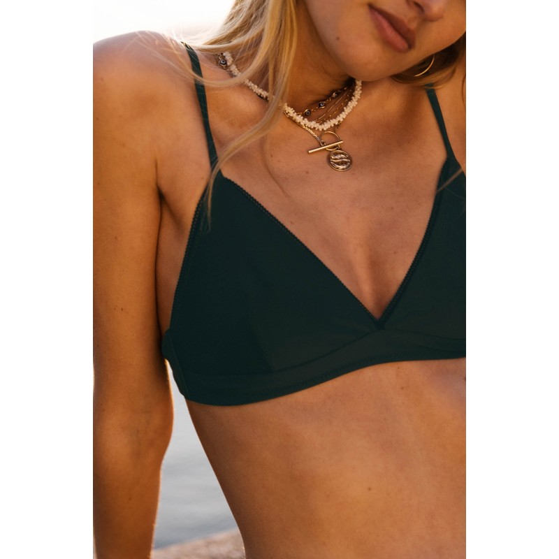 Figuier bikini top dark green pas cher chine