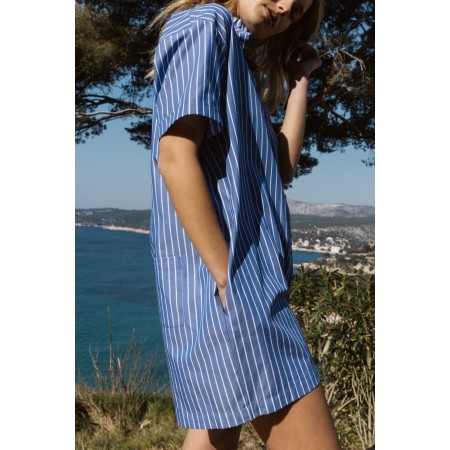 Safran jumpsuit with blue stripes france