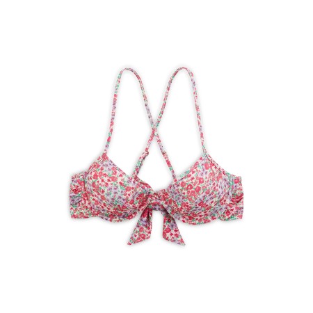 Gardenia floral print bikini top de votre