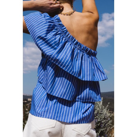 blue striped lily of the valley top en stock