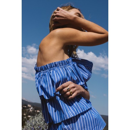 blue striped lily of the valley top en stock