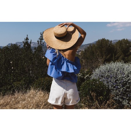 blue striped lily of the valley top en stock