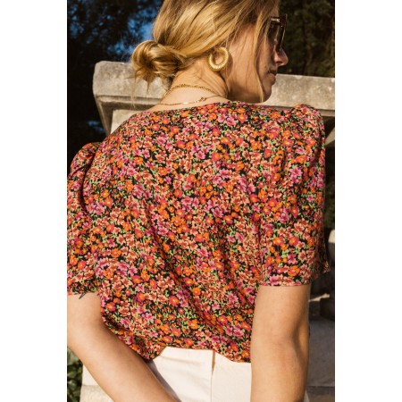 fleurette top with field flower print store