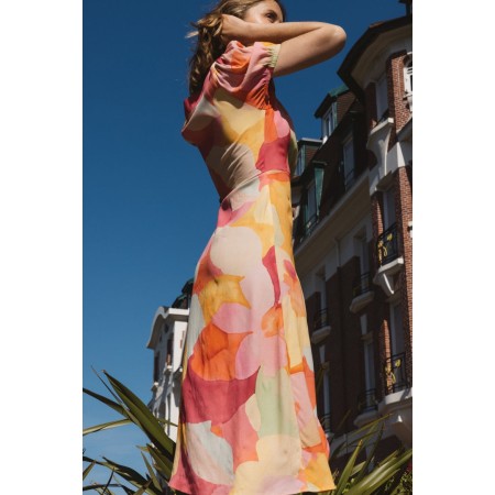 Watercolor print sanaa dress Les êtres humains sont 