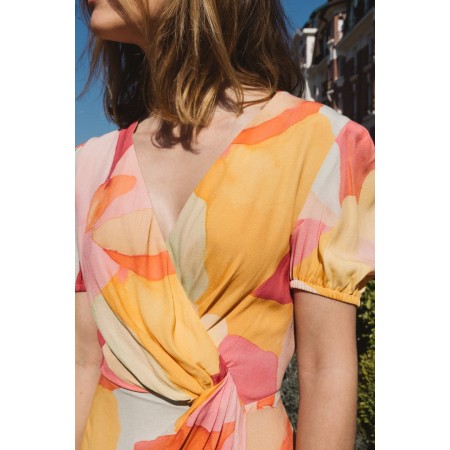 Watercolor print sanaa dress Les êtres humains sont 