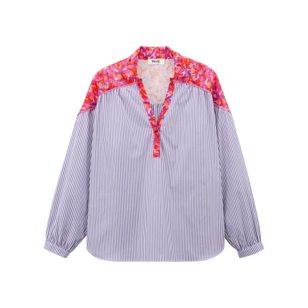 Nonante quatre purple and white blouse livraison gratuite