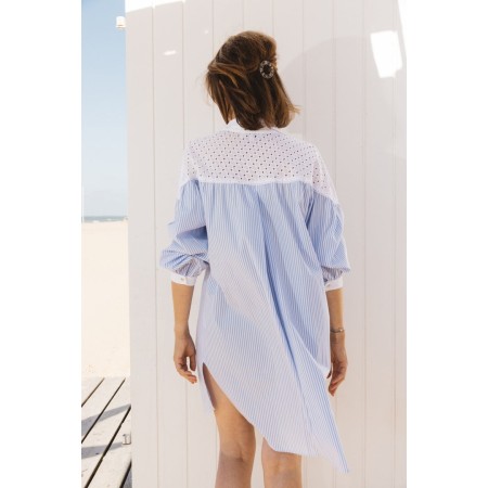 Blue and white Septante Trois dress livraison gratuite