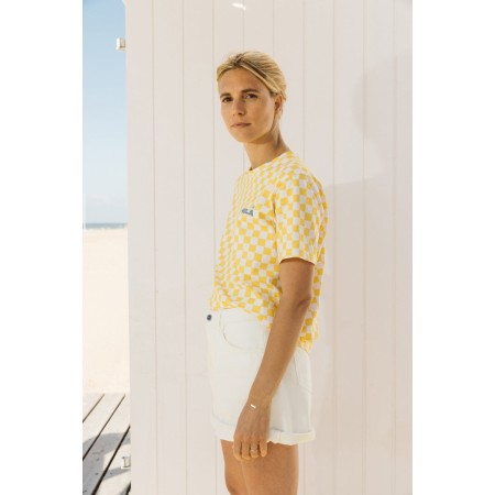 Bree Hola yellow and white t-shirt online