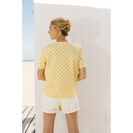 Bree Hola yellow and white t-shirt online