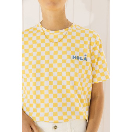 Bree Hola yellow and white t-shirt online