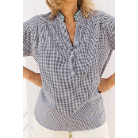 Nonante cinq white and blue blouse en ligne des produits 