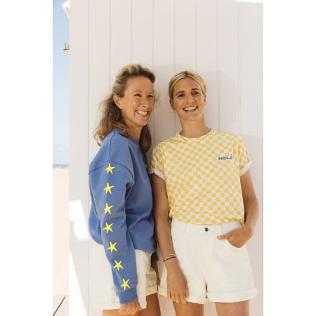 Bree Hola yellow and white t-shirt online