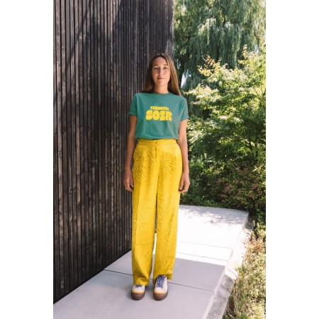 Libre yellow jacquard trousers l'évolution des habitudes 