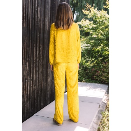 Libre yellow jacquard trousers l'évolution des habitudes 