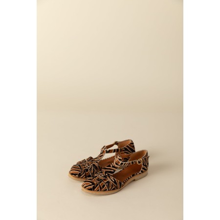 Sandals Théoline pony tiger cognac Découvrez la collection