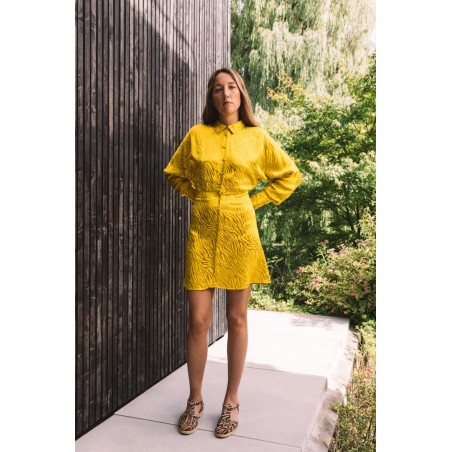 Yellow jacquard Pivert dress votre